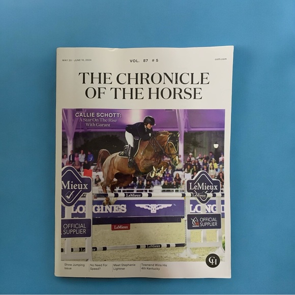 The Chronicle Of The Horse Magazine May 20 2024 Callie Schott With Garant - Picture 2 of 5